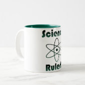 Tasse 2 Couleurs Geek de règles scientifiques (Devant gauche)