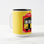 Tasse 2 Couleurs Geeks de train ferroviaire britannique (Devant gauche)