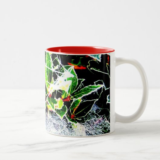 Tasse 2 Couleurs gel couvert saint pour noël (Droit)