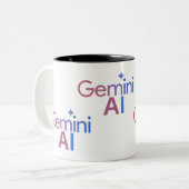 Tasse 2 Couleurs gemini de café AI (Devant gauche)