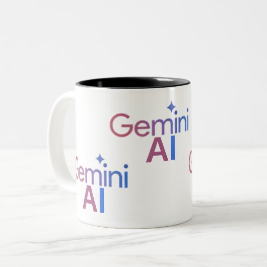 Tasse 2 Couleurs gemini de café AI (Devant gauche)