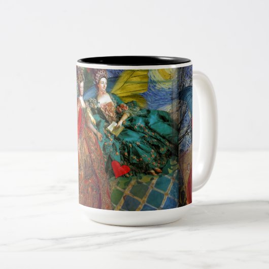 Tasse 2 Couleurs Gemini gothique classique femme papillon Whimsical (Devant droit)