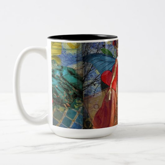 Tasse 2 Couleurs Gemini gothique classique femme papillon Whimsical (Gauche)