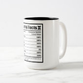 Tasse 2 Couleurs Gemini Nutrition Facts (Devant droit)