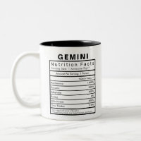 Gemini Star Sign Statistiques de la valeur nutriti