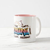 Tasse 2 Couleurs Gemini Zodiac  Graffiti  (Devant droit)