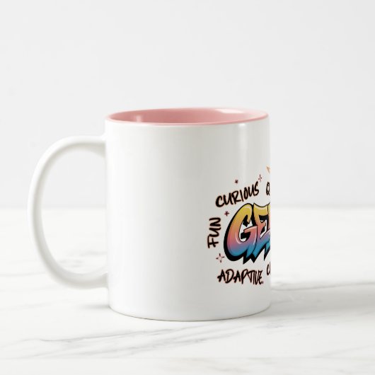 Tasse 2 Couleurs Gemini Zodiac Graffiti (Gauche)