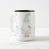 Tasse 2 Couleurs Gène de Noël avec cardinal (Devant gauche)