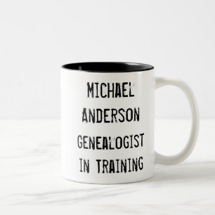 Tasse 2 Couleurs Généalogie Drôle Ancêtre Personnalisé Sur Mesure