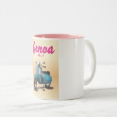 Tasse 2 Couleurs Gênes Italie scooter (Devant droit)