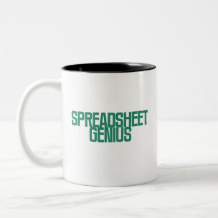 Tasse 2 Couleurs Génie des feuilles de calcul   Conception d'esprit