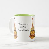 Tasse 2 Couleurs Génome d'aquarelle de Thanksgiving (Devant gauche)