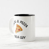 Tasse 2 Couleurs Genre de skis et pizza (Devant gauche)