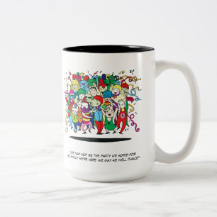 Tasse 2 Couleurs gens de fête illustrés