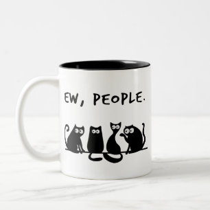 Tasse 2 Couleurs Gens Sales Drôles Chats Noirs