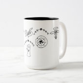 Tasse 2 Couleurs Gens simples - bloc de Sarah Fielke du mois 2018 (Devant droit)