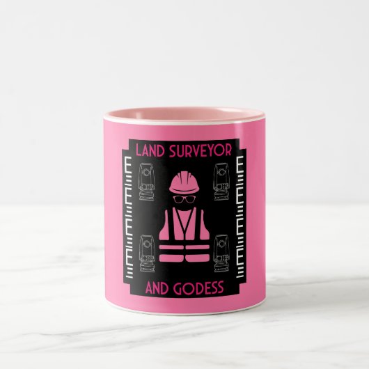 Tasse 2 Couleurs Géomètres féminins (Centre)