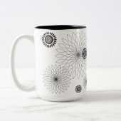Tasse 2 Couleurs Geometric Flower〜ブラック〜 (Gauche)