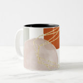 Tasse 2 Couleurs Géométrie Abstraite du milieu du siècle (Devant gauche)