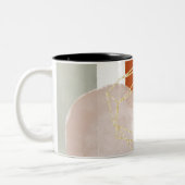 Tasse 2 Couleurs Géométrie Abstraite du milieu du siècle (Gauche)