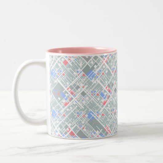 Tasse 2 Couleurs Géométrie abstraite moderne. (Gauche)