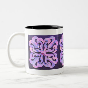 Tasse 2 Couleurs Géométrie Cachée de la Nature Abstrait Géométrique