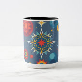 Tasse 2 Couleurs Géométrie céleste Abstraite (Centre)