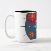 Tasse 2 Couleurs Géométrie céleste Abstraite (Gauche)