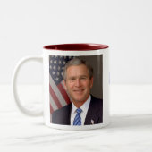 Tasse 2 Couleurs George W. Bush (Gauche)