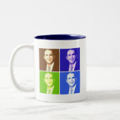 Tasse 2 Couleurs George W Bush Pop Art (Gauche)