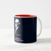 Tasse 2 Couleurs George Washington. Trop cool pour la règle (Devant droit)
