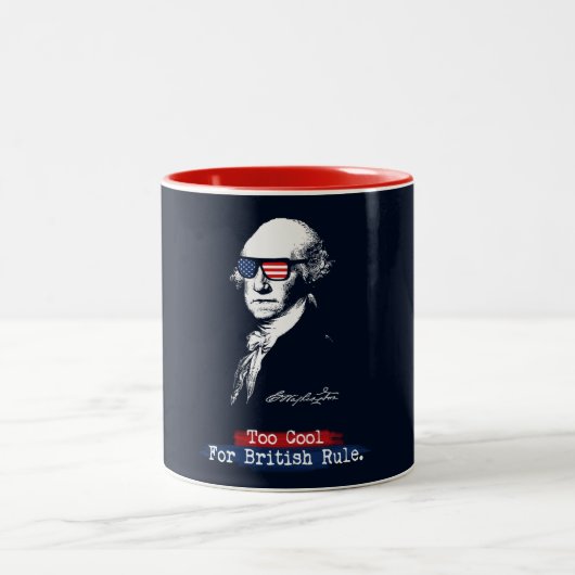Tasse 2 Couleurs George Washington. Trop cool pour la règle (Centre)