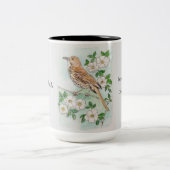 Tasse 2 Couleurs GEORGIA Oiseau d'État et fleurs (Centre)