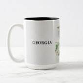 Tasse 2 Couleurs GEORGIA Oiseau d'État et fleurs (Gauche)
