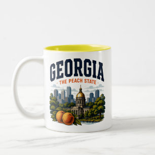 Tasse 2 Couleurs Géorgie États-Unis L'État des pêches