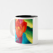 Tasse 2 Couleurs Géorgie O Keeffe Red Canna (Devant gauche)