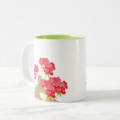 Tasse 2 Couleurs Geraniums d'aquarelles rouges 2 (Devant gauche)