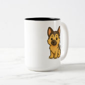 Tasse 2 Couleurs German Shepherd (Devant droit)