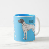 Tasse 2 Couleurs German Shorthred Pointer dog (Devant droit)