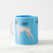 Tasse 2 Couleurs German Shorthred Pointer dog (Devant gauche)