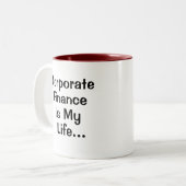 Tasse 2 Couleurs Gestionnaire des finances de l'entreprise Citation (Devant gauche)