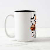 Tasse 2 Couleurs Ghost d'Halloween drôle (Gauche)