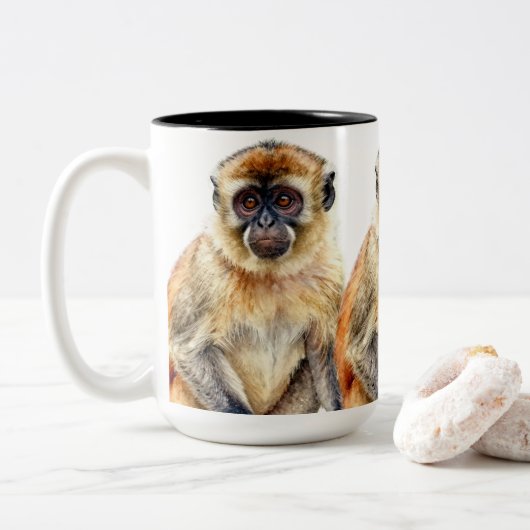 Tasse 2 Couleurs Gibbon (Avec donut)