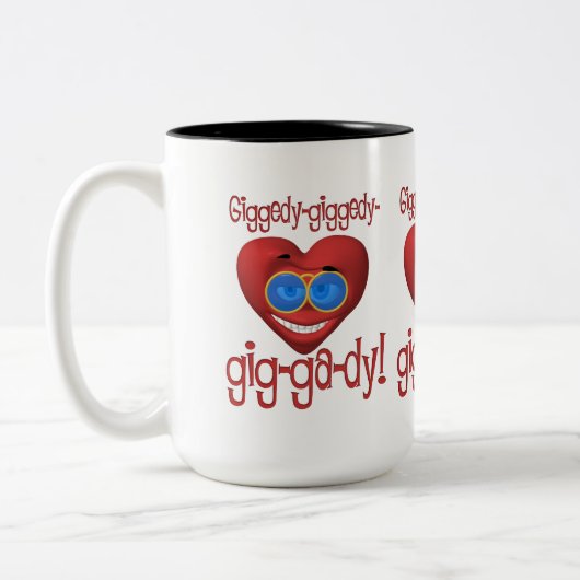 Tasse 2 Couleurs Giggedy Funny Valentine (Gauche)