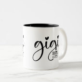 Tasse 2 Couleurs Gigi Établi | Grand-mère Cadeau (Devant droit)