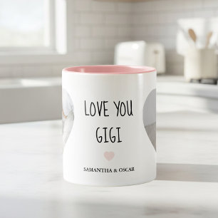 Tasse 2 Couleurs Gigi personnalisé Je t'aime Cadeau personnalisé