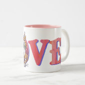 Tasse 2 Couleurs Ginger Cat Saint-Valentin (Devant droit)