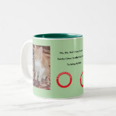 Tasse 2 Couleurs Ginger Cat Whimsical Christmas  (Devant gauche)