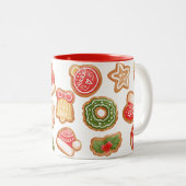 Tasse 2 Couleurs Gingerbread Cookies Baking Festin Noël (Devant droit)