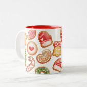 Tasse 2 Couleurs Gingerbread Cookies Baking Festin Noël (Devant gauche)
